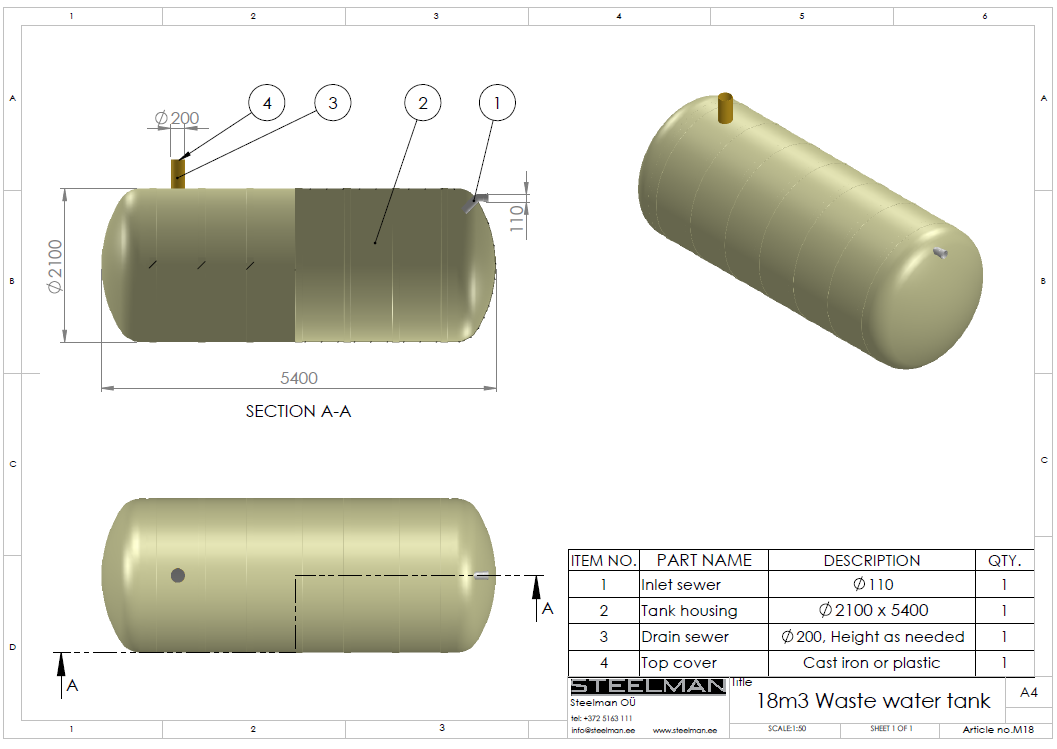 18m³ mahuti Ø2100mm - Pilt 2